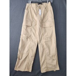 Sanctuary Surplus Sz 28 Cali Cargo Utility Khaki Pants Pockets Roll Tab‎ Stretch